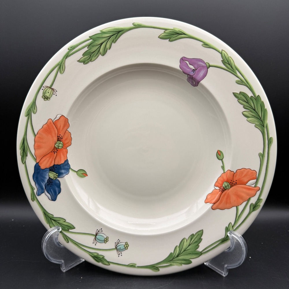 Villeroy & Boch AMAPOLA Poppies Pasta Serving Bowl 12" Vintage Floral Cottage